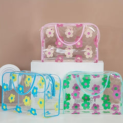 Floral Print Cosmetic Bag Waterproof Travel Storage Bag