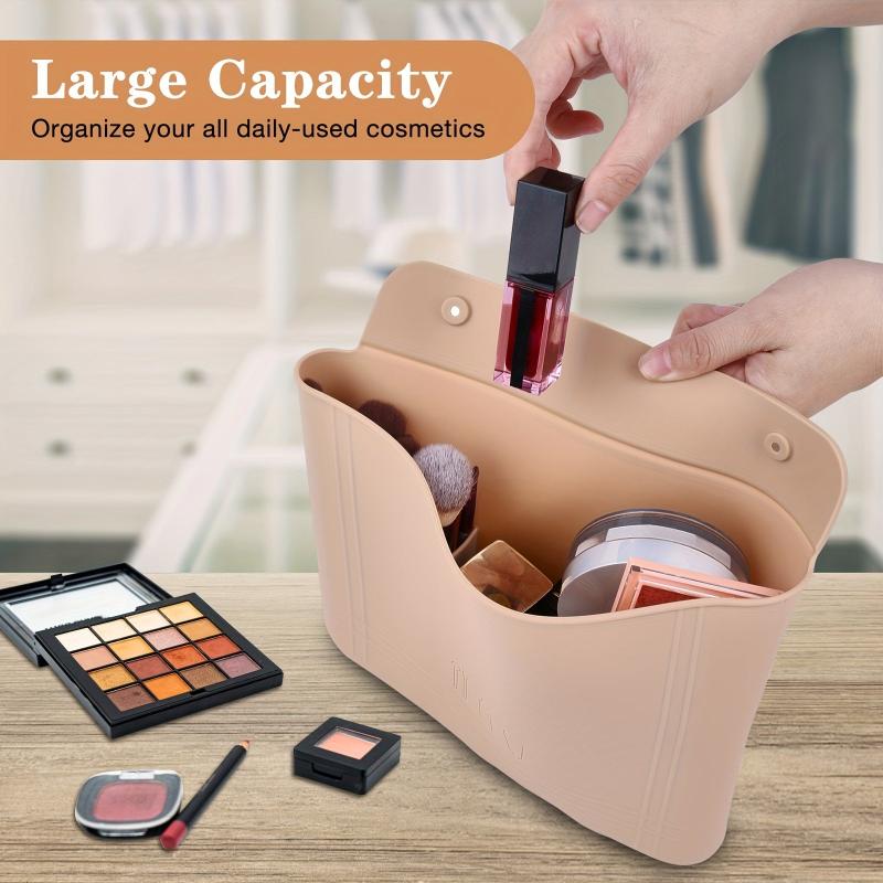Silicone Makeup Bag Double Magnetic Buckle Flap
