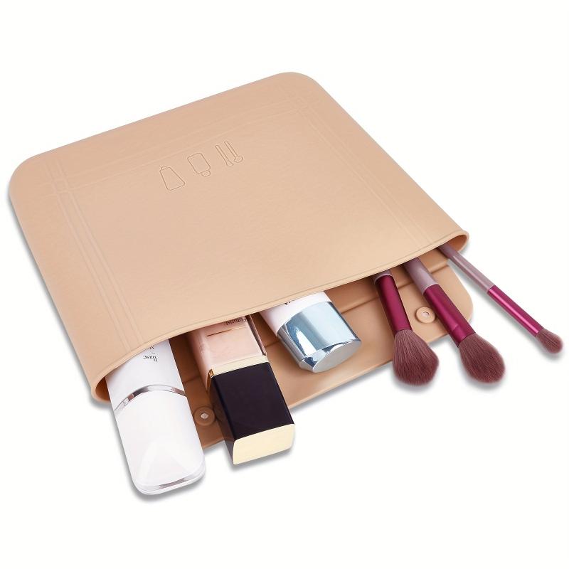 Silicone Makeup Bag Double Magnetic Buckle Flap