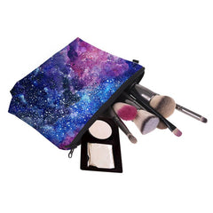 Starry Sky Print Zipper Cosmetic Bag Lightweight Travel Storage Bag