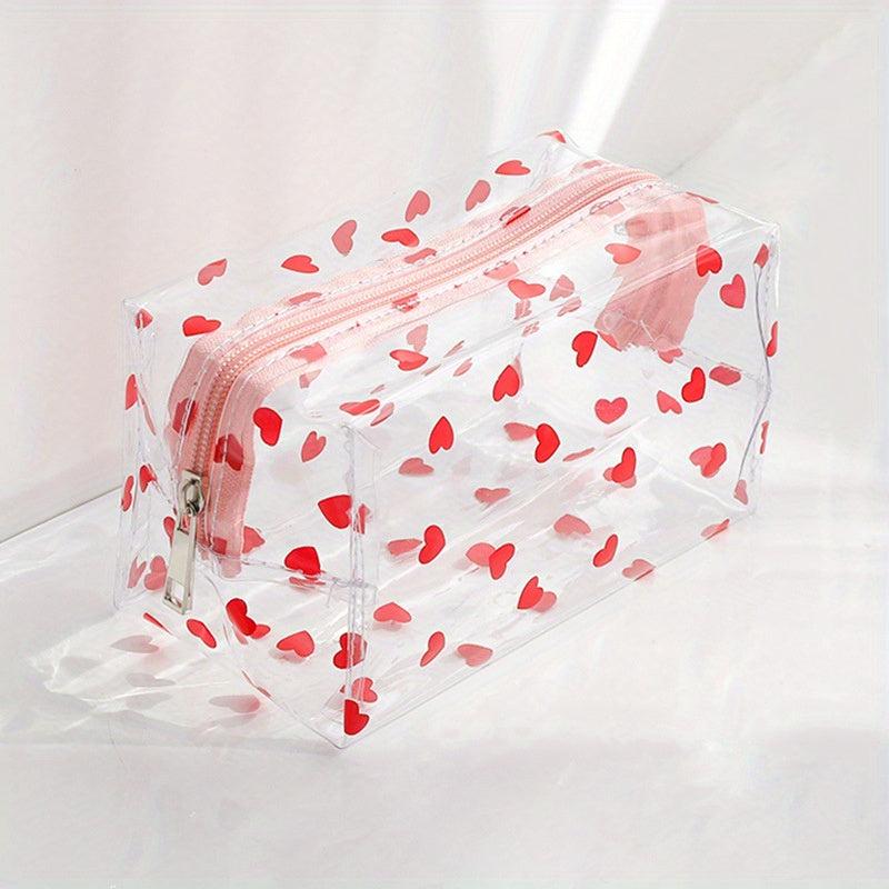 Cartoon Pattern Makeup Pouch Lightweight Transparent Cosmetic Bag
