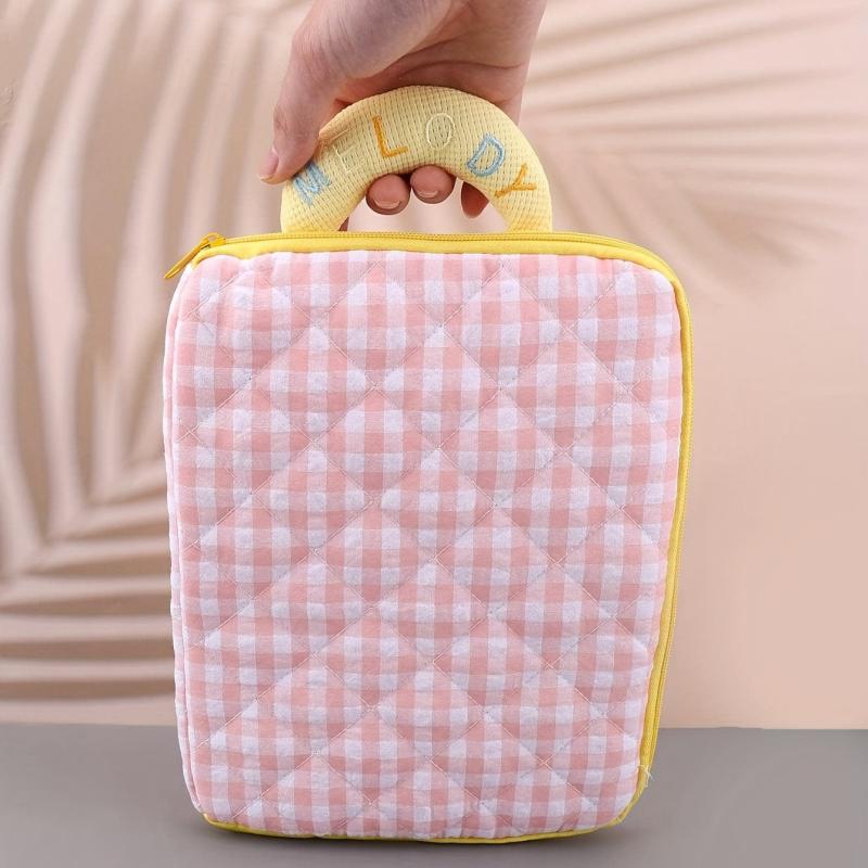 Plaid Tablet Bag Laptop Bag Portable Case