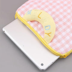 Plaid Tablet Bag Laptop Bag Portable Case