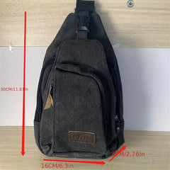 Casual Canvas Men's Chest Bag Crossbody Bag