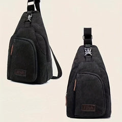Casual Canvas Men's Chest Bag Crossbody Bag