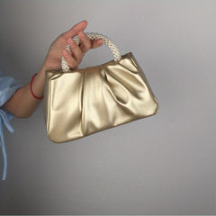Faux Pearl Handbag Pearlescent Small Shoulder Bag