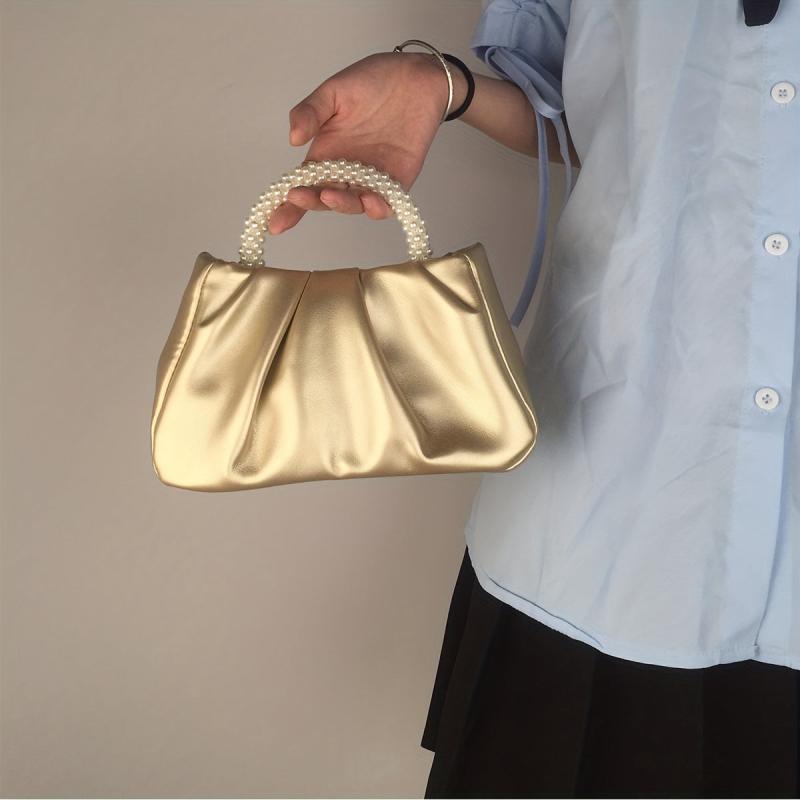 Faux Pearl Handbag Pearlescent Small Shoulder Bag