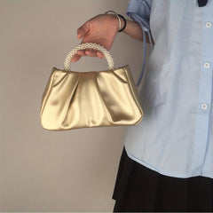 Faux Pearl Handbag Pearlescent Small Shoulder Bag