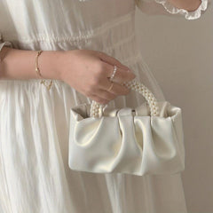 Faux Pearl Handbag Pearlescent Small Shoulder Bag