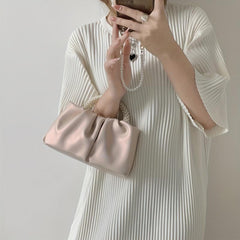 Faux Pearl Handbag Pearlescent Small Shoulder Bag
