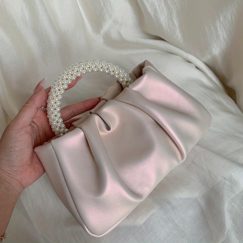 Faux Pearl Handbag Pearlescent Small Shoulder Bag