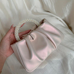 Faux Pearl Handbag Pearlescent Small Shoulder Bag