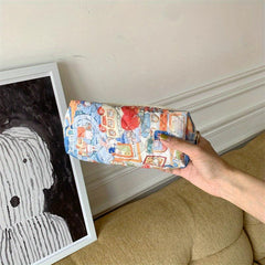 Floral Quilted Travel Cosmetic Bag Padded Pencil Case