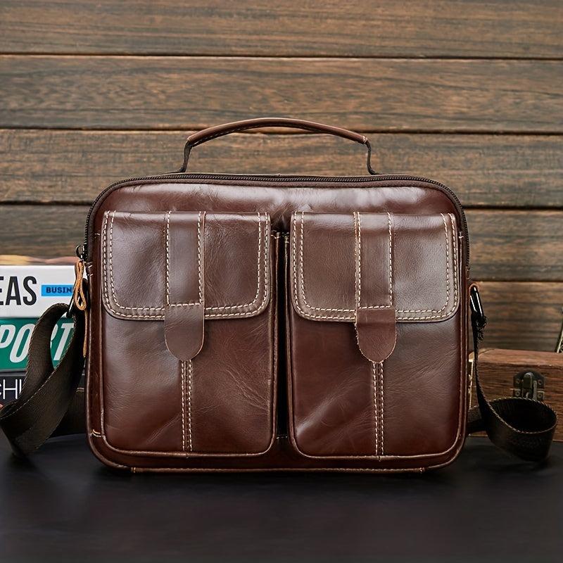 Leather Shoulder Bag Business Briefcase First Layer Cowhide Handbag