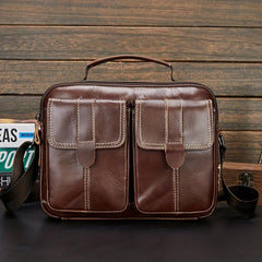 Leather Shoulder Bag Business Briefcase First Layer Cowhide Handbag
