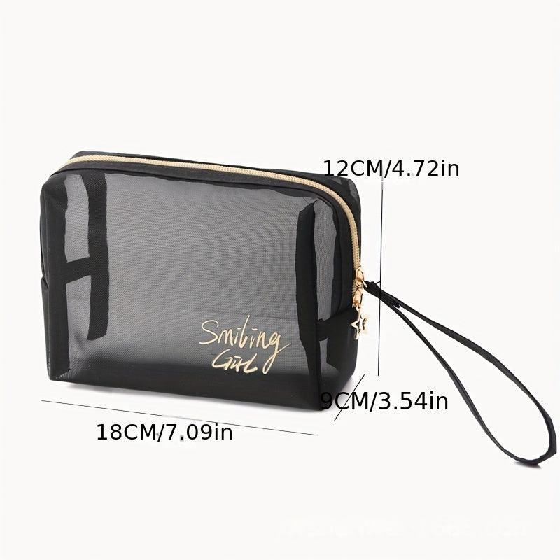 Travel Mesh Makeup Bag Portable Storage Cosmetic Toiletry Organizer Pouch