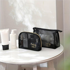 Travel Mesh Makeup Bag Portable Storage Cosmetic Toiletry Organizer Pouch
