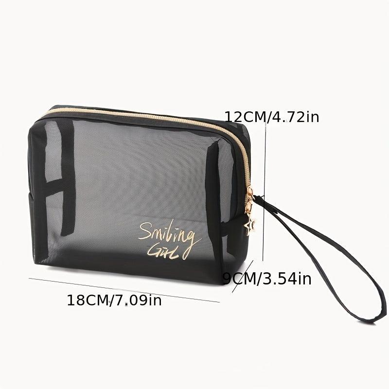 Travel Mesh Makeup Bag Portable Storage Cosmetic Toiletry Organizer Pouch