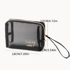 Travel Mesh Makeup Bag Portable Storage Cosmetic Toiletry Organizer Pouch