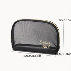 Travel Mesh Makeup Bag Portable Storage Cosmetic Toiletry Organizer Pouch
