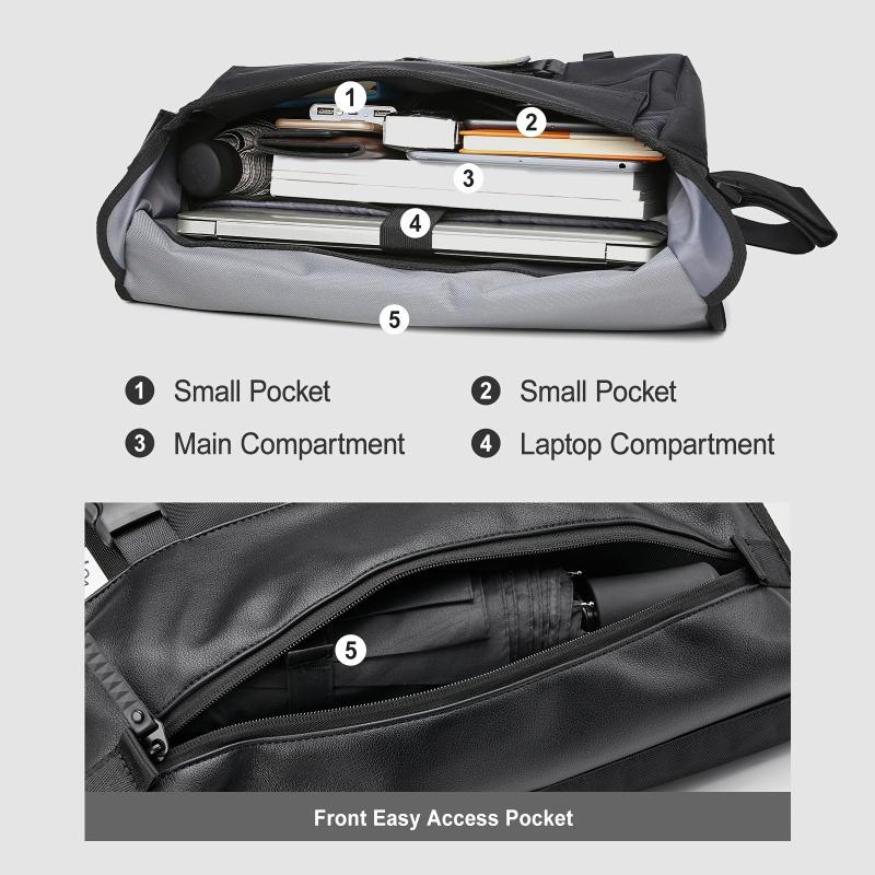 Functional Messenger Bag Men's Chest Bag Large Capacity Tactical Shoulder Bag