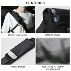 Functional Messenger Bag Men's Chest Bag Large Capacity Tactical Shoulder Bag