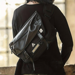 Functional Messenger Bag Men's Chest Bag Large Capacity Tactical Shoulder Bag