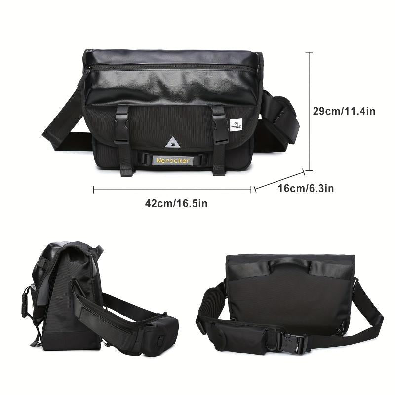 Functional Messenger Bag Men's Chest Bag Large Capacity Tactical Shoulder Bag