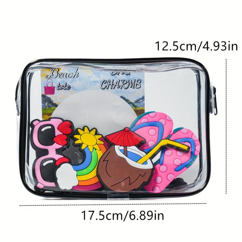 Transparent Hanging Bag & Bag Hook Portable Makeup Bag