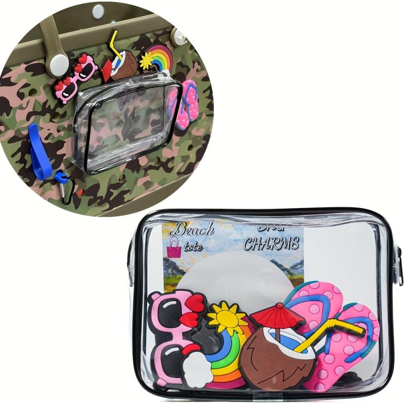 Transparent Hanging Bag & Bag Hook Portable Makeup Bag