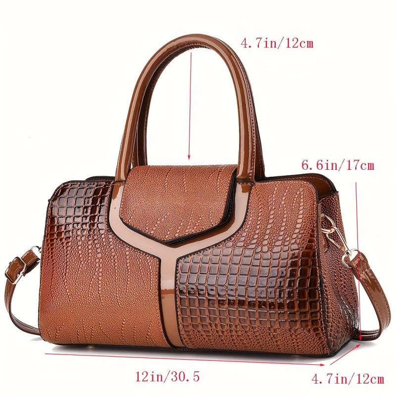 Women's Animal Printed Handbag Large Capacity PU Leather Crossbody Bag