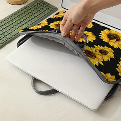 Sun Flowers Printed Laptop Bag Soft Case Fits 38.1cm Laptop