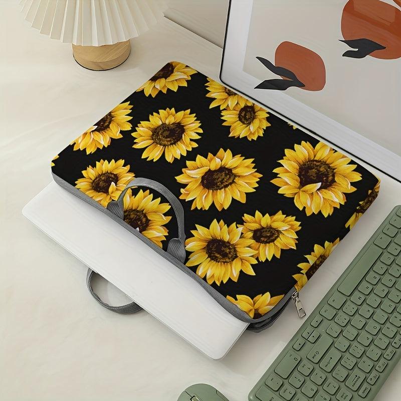 Sun Flowers Printed Laptop Bag Soft Case Fits 38.1cm Laptop