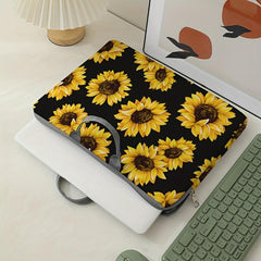 Sun Flowers Printed Laptop Bag Soft Case Fits 38.1cm Laptop