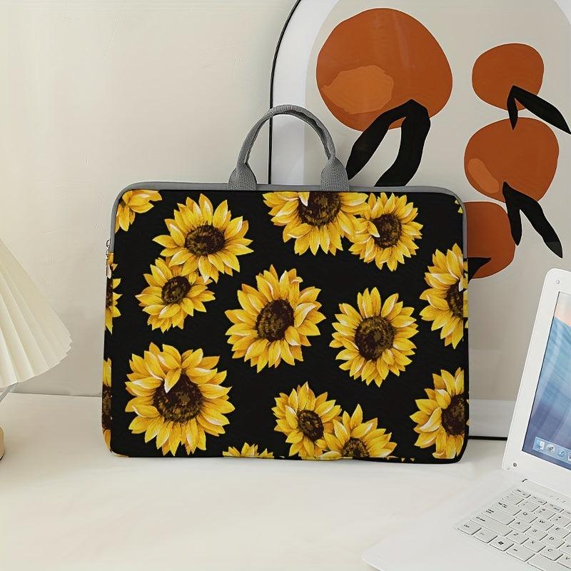 Sun Flowers Printed Laptop Bag Soft Case Fits 38.1cm Laptop