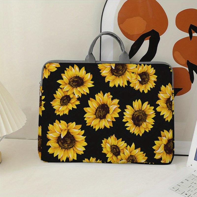 Sun Flowers Printed Laptop Bag Soft Case Fits 38.1cm Laptop