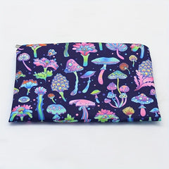 Colorful Mushroom Print Cosmestic Bag Portable Makeup Storage Pouch