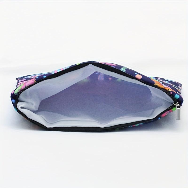 Colorful Mushroom Print Cosmestic Bag Portable Makeup Storage Pouch
