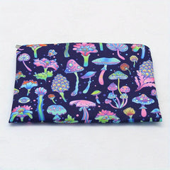 Colorful Mushroom Print Cosmestic Bag Portable Makeup Storage Pouch