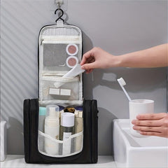 Travel Toiletry Bag Mesh Pockets Makeup Storage Organizer