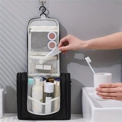Travel Toiletry Bag Mesh Pockets Makeup Storage Organizer