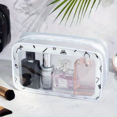 Transparent Makeup Bag Zipper Portable Cosmetic Bag Versatile Toiletry Wash Bag