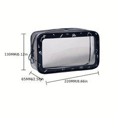 Transparent Makeup Bag Zipper Portable Cosmetic Bag Versatile Toiletry Wash Bag