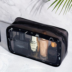 Transparent Makeup Bag Zipper Portable Cosmetic Bag Versatile Toiletry Wash Bag