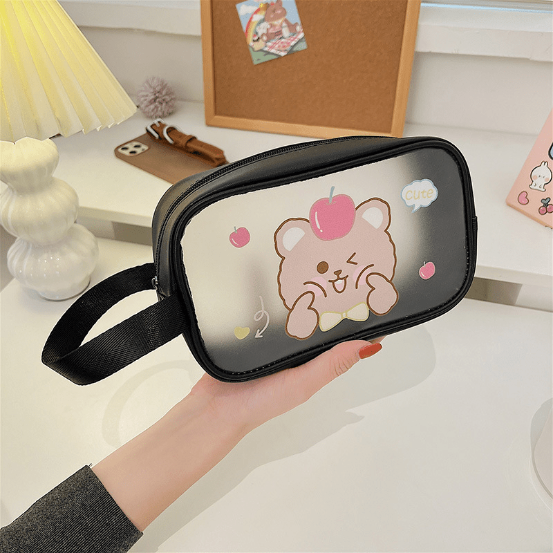 Puppy Print Zipper Cosmetic Bag Waterproof Makeup Storage Bag