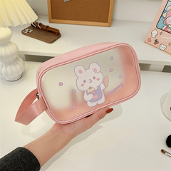 Puppy Print Zipper Cosmetic Bag Waterproof Makeup Storage Bag