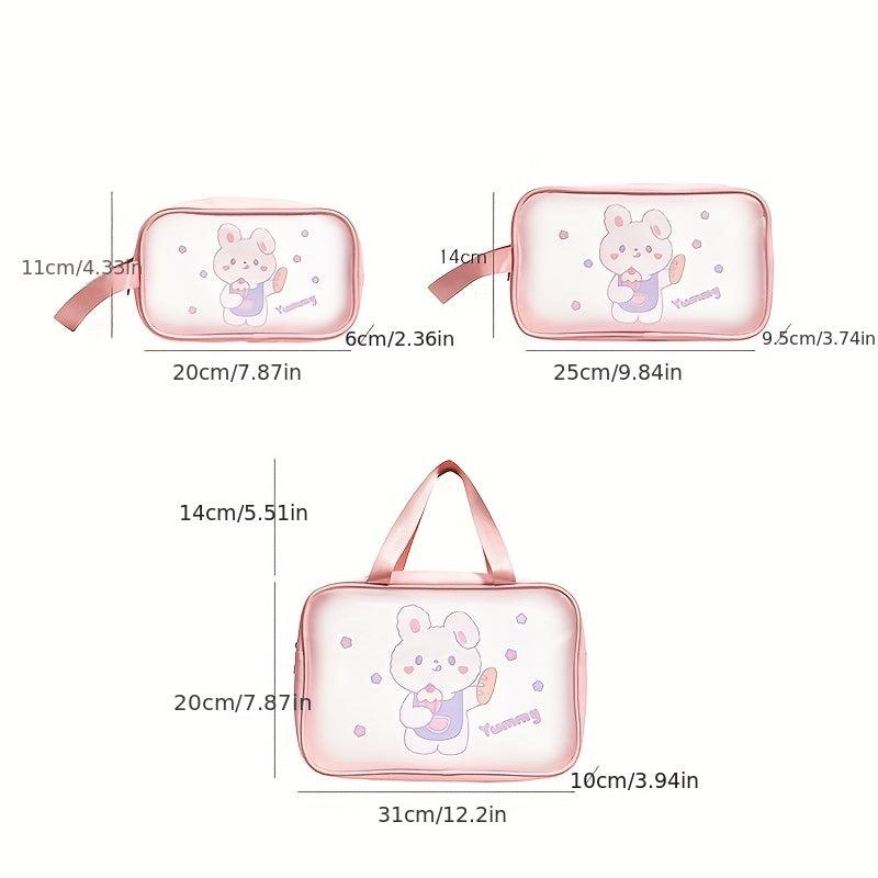 Puppy Print Zipper Cosmetic Bag Waterproof Makeup Storage Bag