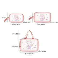 Puppy Print Zipper Cosmetic Bag Waterproof Makeup Storage Bag