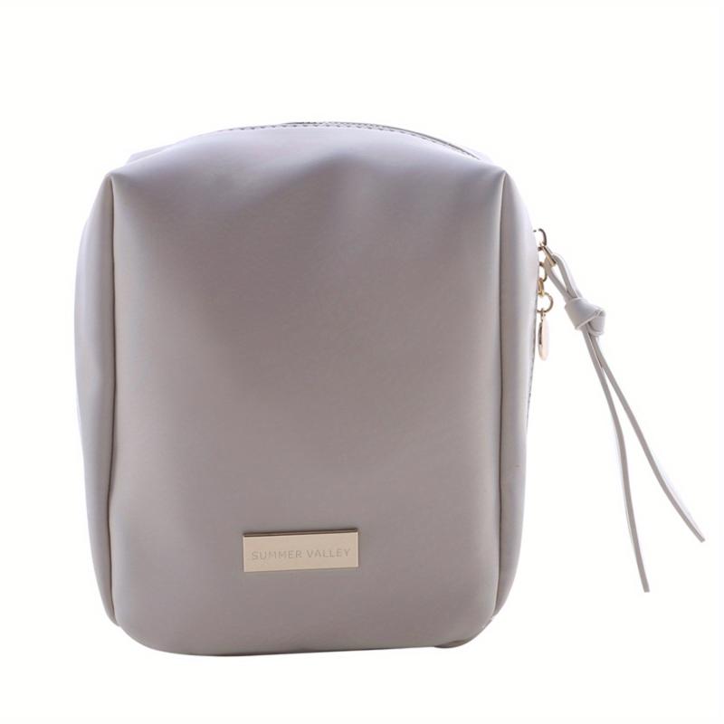 Waterproof Cosmetic Bag PU Leather Makeup Storage Organizer Lightweight Portable
