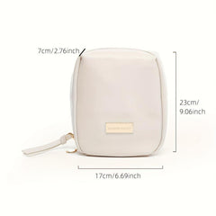 Waterproof Cosmetic Bag PU Leather Makeup Storage Organizer Lightweight Portable